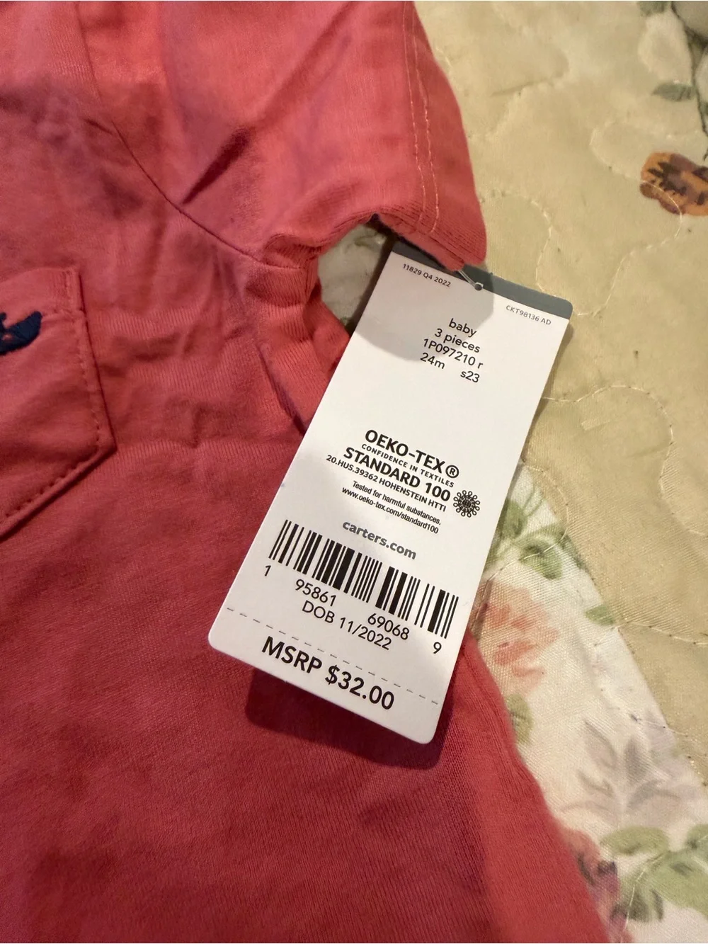 Lot of two 24 months boys Carters complete outfits 6 pieces total new with tags.